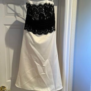 White & black cocktail dress size 10
